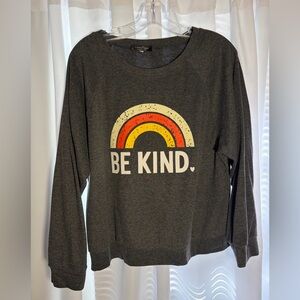 COER DE VAGUE Grey “Be Kind” Top Sz Large
